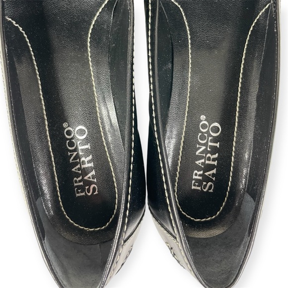 Franco Sarto Women’s Black Leather Loafers - Sz 8 - Picture 8 of 9